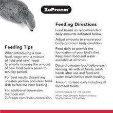 Zupreem Natural Avian Pellet Diet Medium Large Bird Food - Image 2