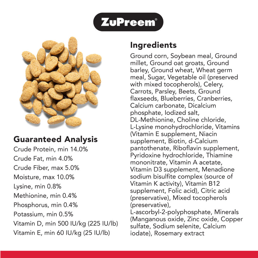 Zupreem Natural Avian Pellet Diet Medium Large Bird Food - Image 4
