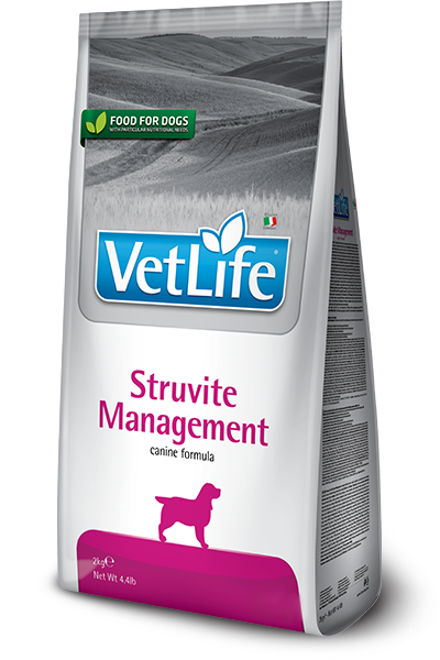 Farmina Vet Life Struvite Management Canine dry dog food bag, front of pack.
