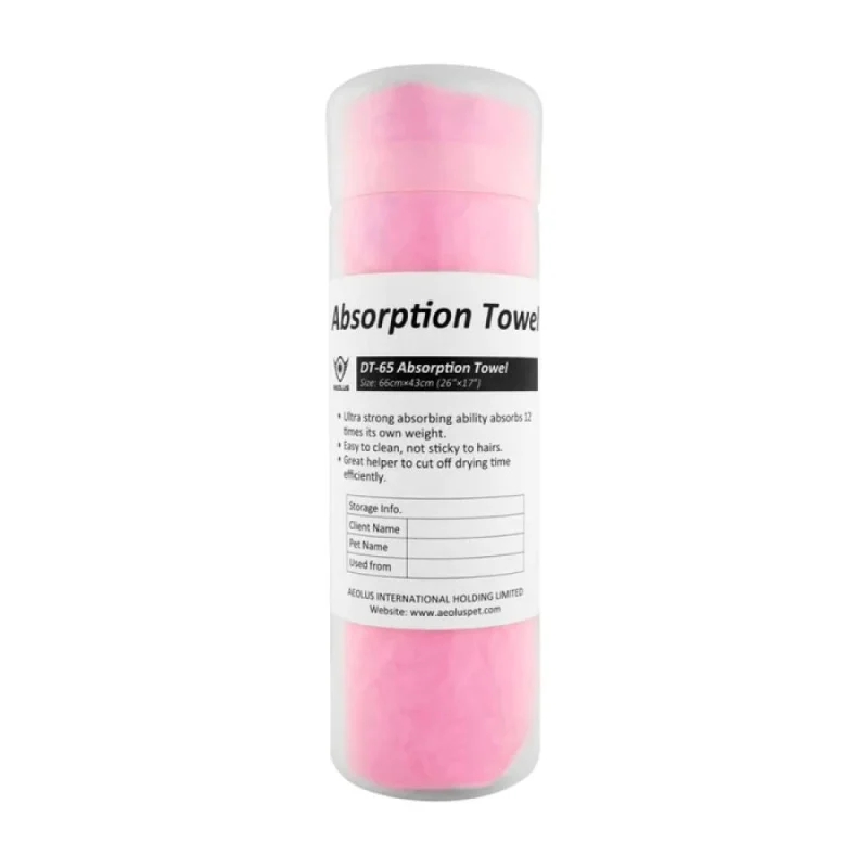 Aeolus Super Dry Absorption Towels For Dogs And Cats Pink