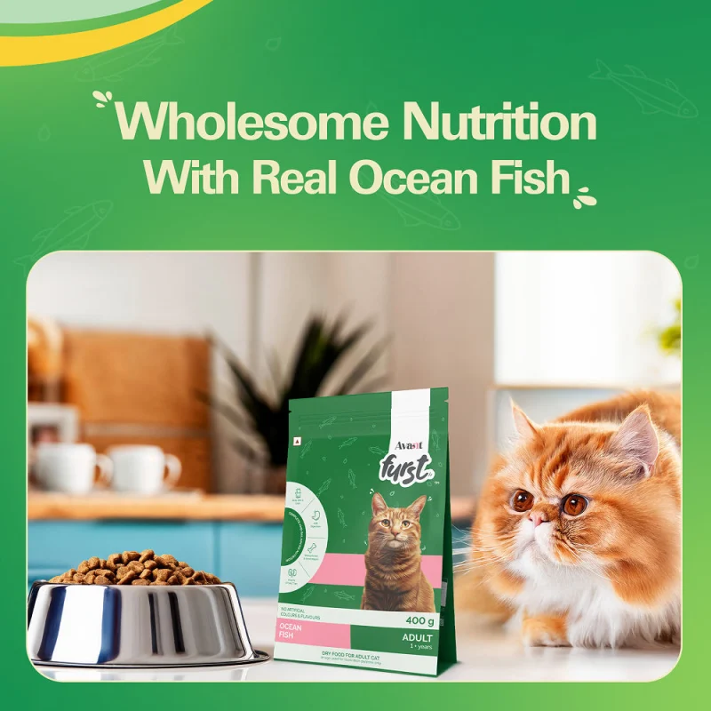 Avant Furst Ocean Fish Flavour Adult Cat Dry Food — detail shot