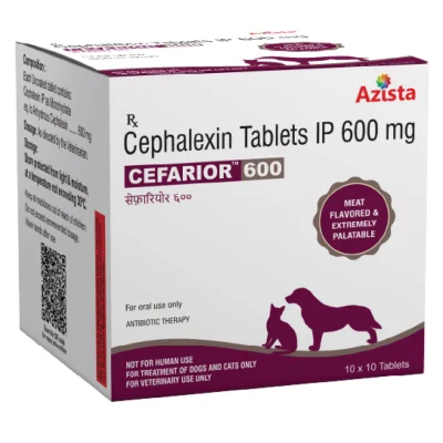 Azista Cefarior 600mg Tablets (Cephalexin) for Dogs & Cats