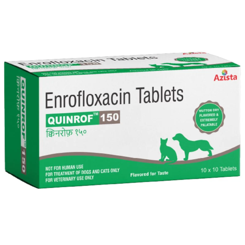 Azista Quinrof 150mg Tablets (Enrofloxacin) for Dogs