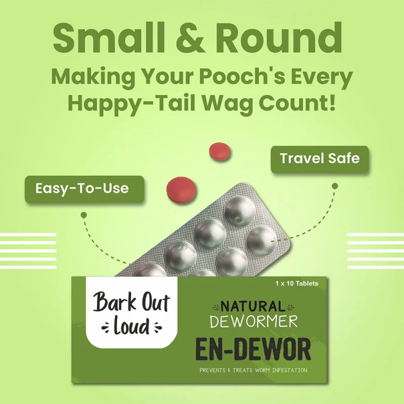 Bark Out Loud En Dewor Deworming Solution Tablets for Dogs and Cats — in use