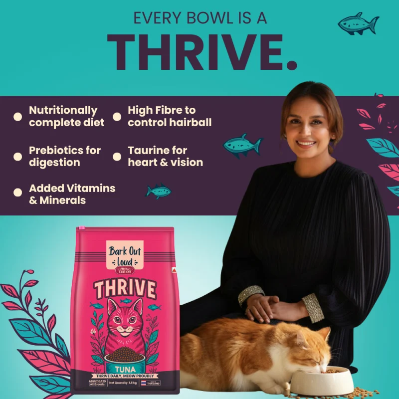 Bark Out Loud Thrive Tuna Flavour Adult Cat Dry Food — side view