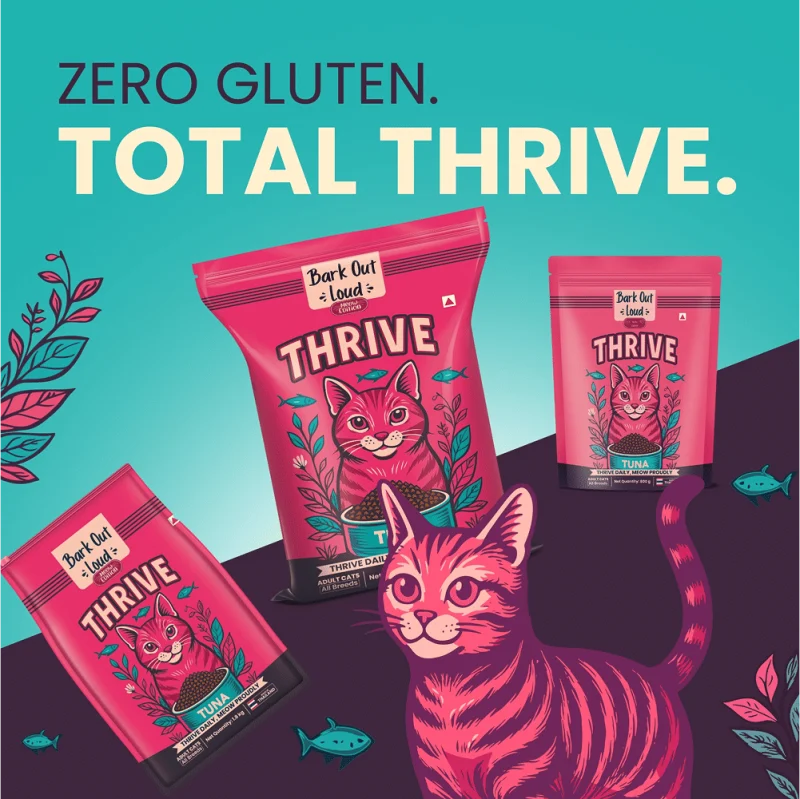 Bark Out Loud Thrive Tuna Flavour Adult Cat Dry Food — back view