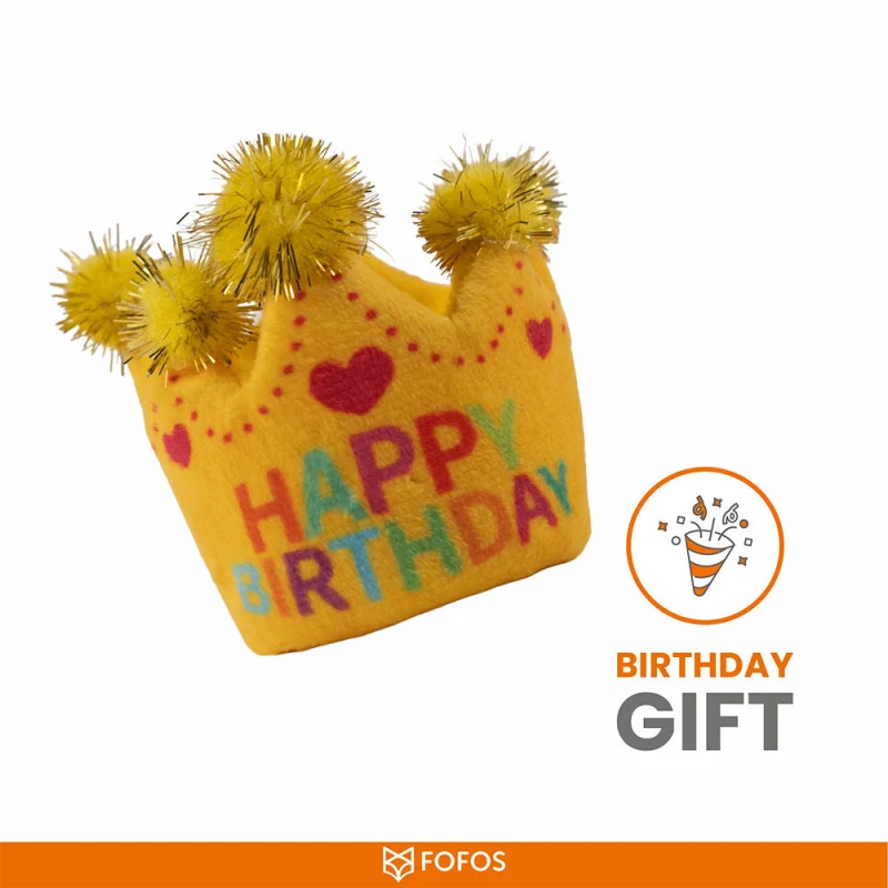 Barkbutler x Fofos Birthday Crown Catnip Toy for Cats — side view