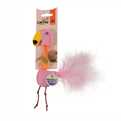 Fofos Flamingo Flick Tube Catnip Toy For Cats