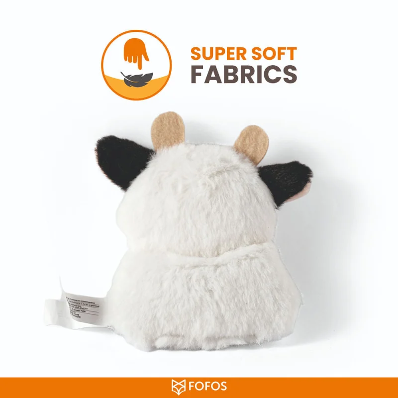 Barkbutler x Fofos Floppy Crinkle Cow Catnip Toy for Cats — back view