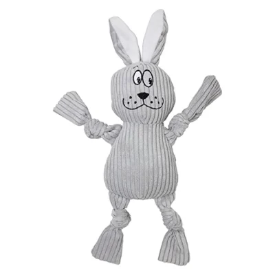 Fofos Fluffy Rabbit Toy For Dogs Grey
