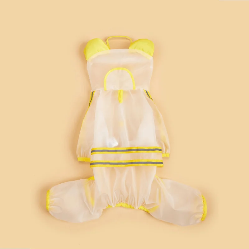 Barkbutler x Fofos Four Leg Yellow Raincoat for Dogs — back view