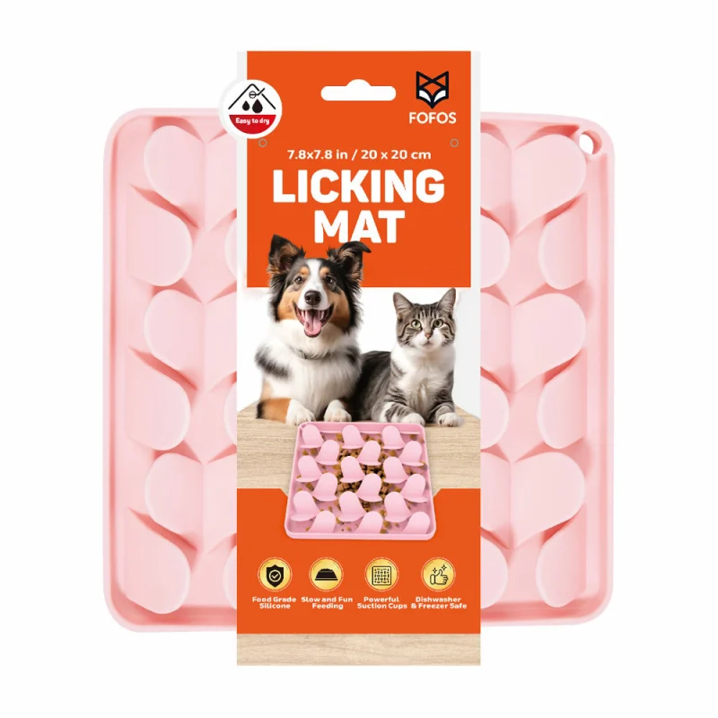 Fofos Licking Mat For Dogs And Cat Pink