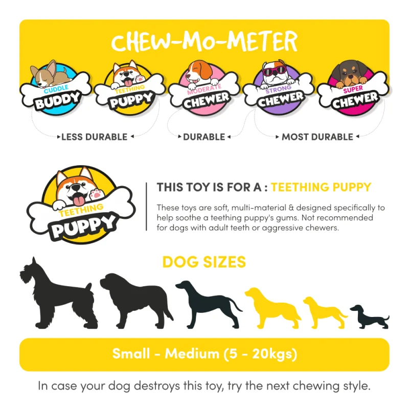 Barkbutler x Fofos Milk Bone & Ball Durable Interactive Chew Toy for Dogs — back view