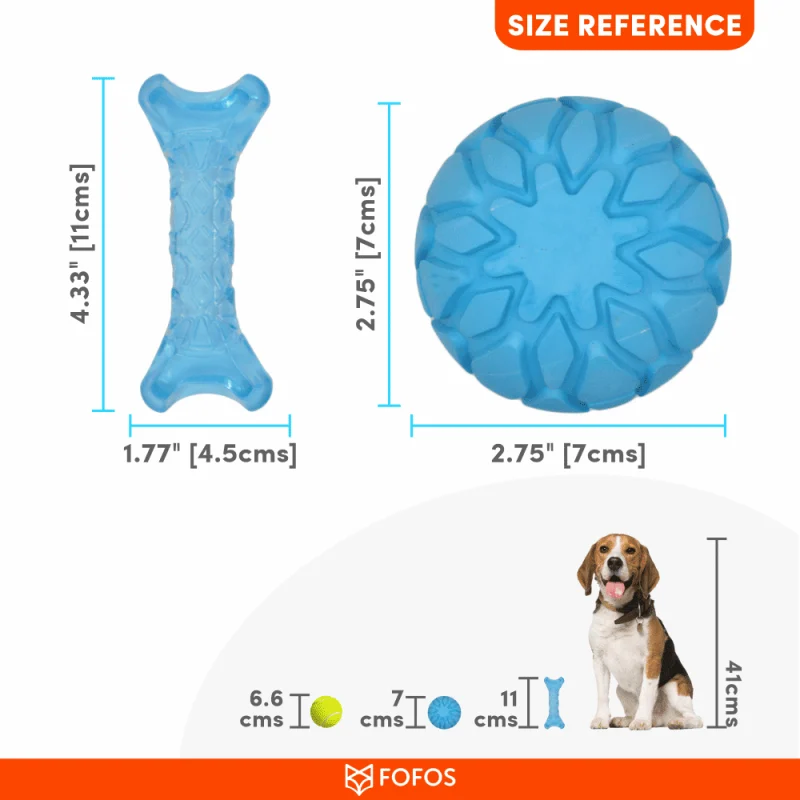 Barkbutler x Fofos Milk Bone & Ball Durable Interactive Chew Toy for Dogs — in use