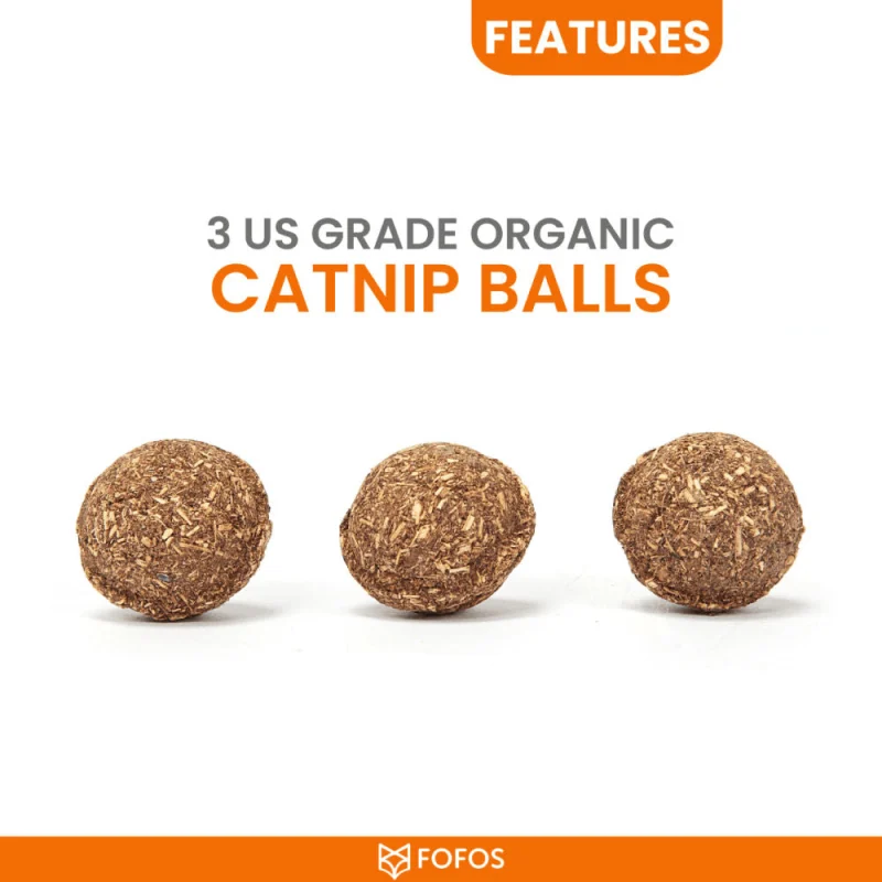 Barkbutler x Fofos Parrot with Catnip Balls Interactive Toy for Cats — detail shot