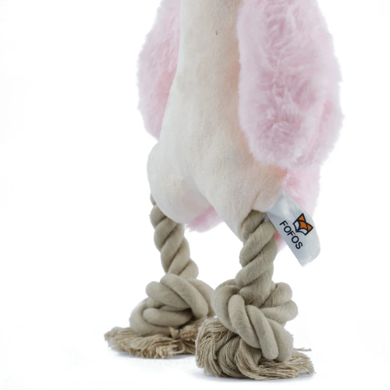 Barkbutler x Fofos Ropeleg plush Rabbit Toy for Dogs — back view