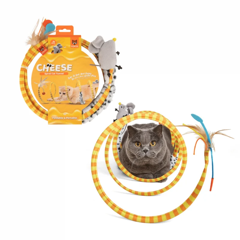 Fofos Safari Spiral Tunnel Toy For Cats