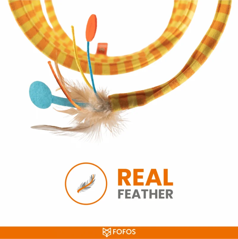 Barkbutler x Fofos Safari Spiral Tunnel Toy for Cats — side view