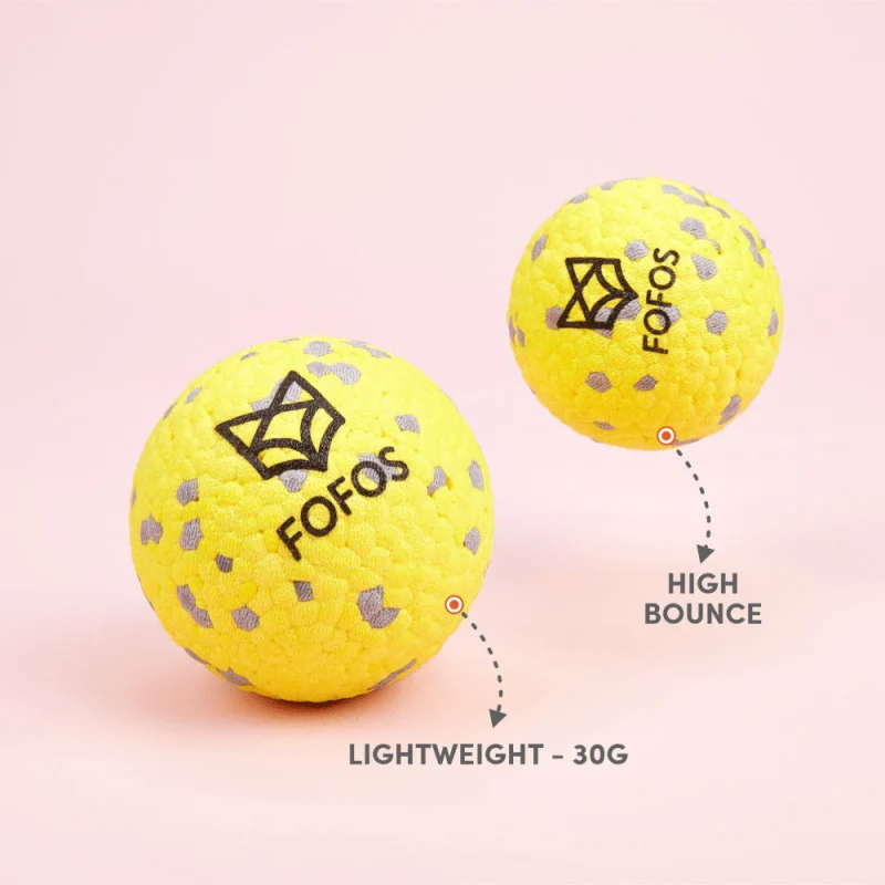Barkbutler x Fofos Super Bounce Chew Ball for Dogs (Yellow) | For Aggressive Chewers — in use