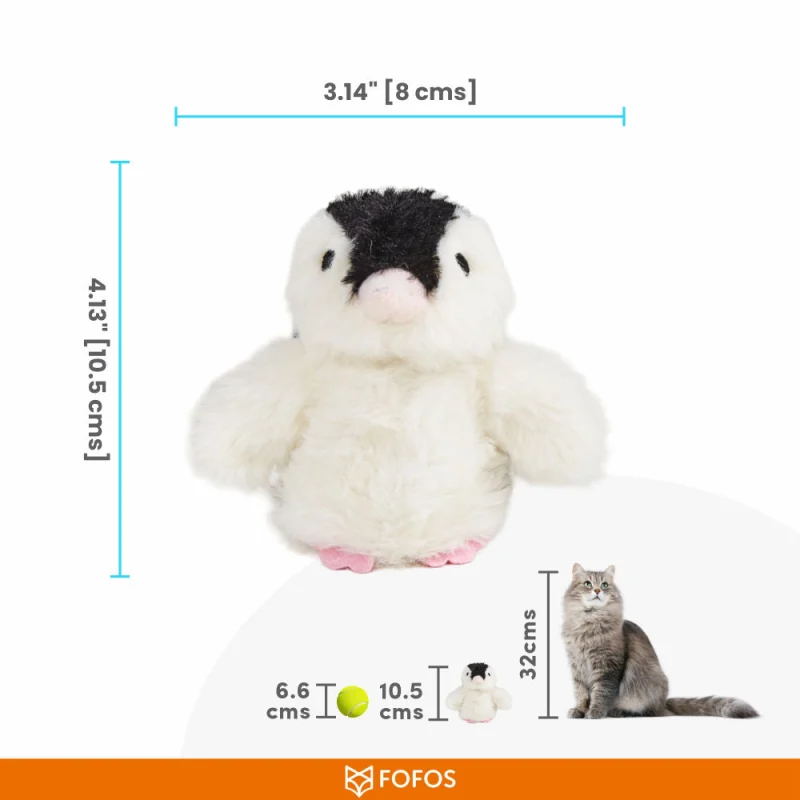 Barkbutler x Fofos Swinging Penguin Interactive Toy for Cats — in use