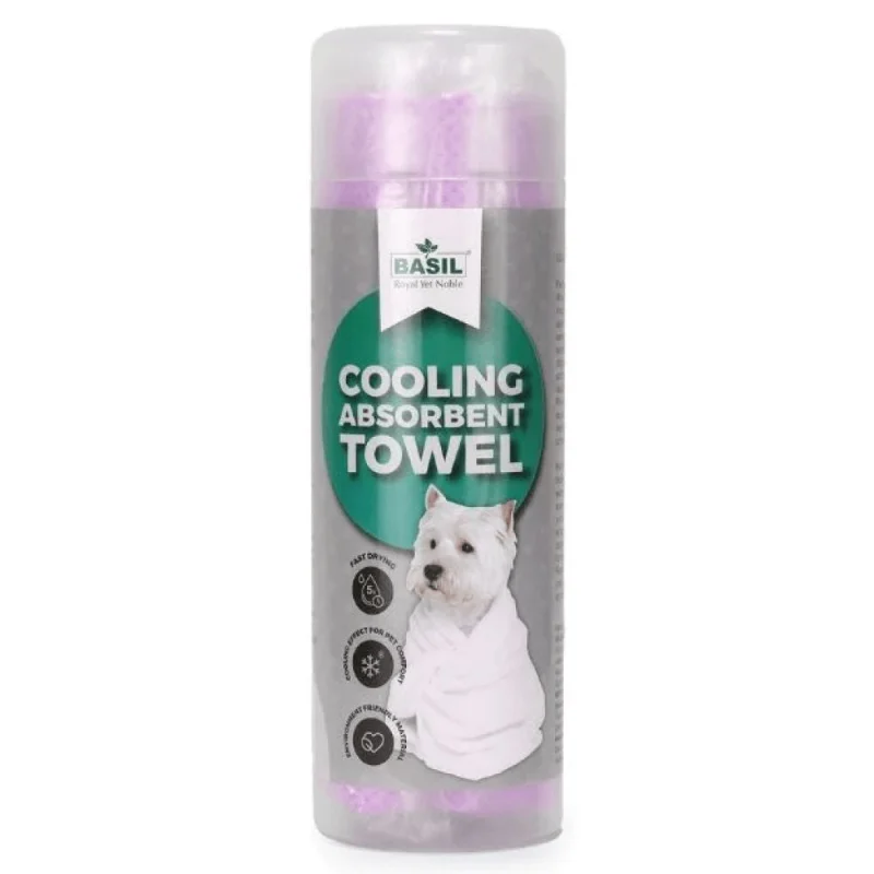 Basil Absorbent Cooling Towel For Dogs And Cats Puprle
