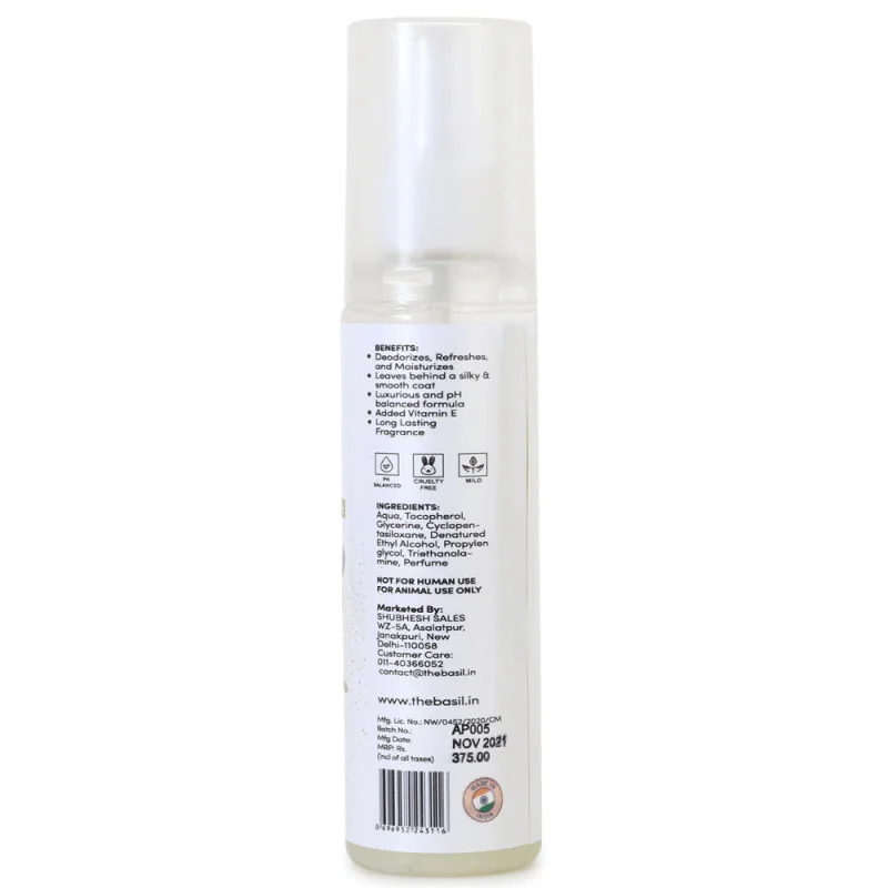 Basil Amour Cologne Spray for Dogs and Cats — side view