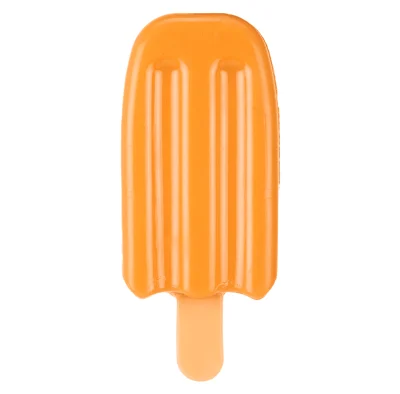 Basil Ice Cream Shaped Cool Lick Silicon Chew Toy For Dogs Orange