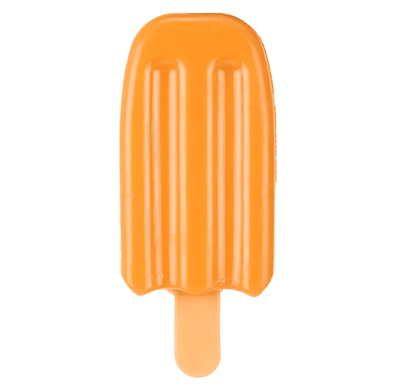 Basil Ice Cream Shaped Cool Lick Silicon Chew Toy For Dogs Orange