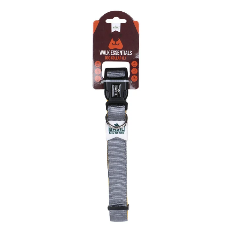 Basil Nylon Padded Collar for Dogs — side view