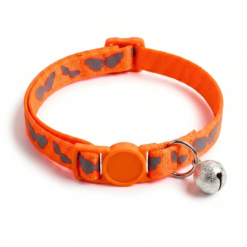Basil Printed Collar For Cats Puppies Orange