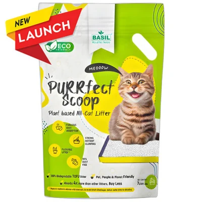 Basil Purrfect Milk Powder Scented Clumping Cat Litter