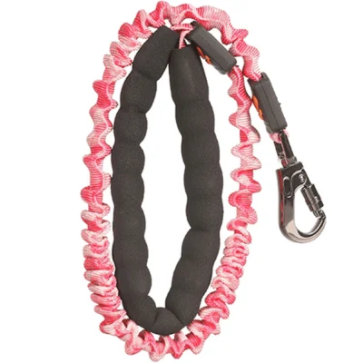 Basil Shock Absorbing Stretch Leash For Dogs Pink