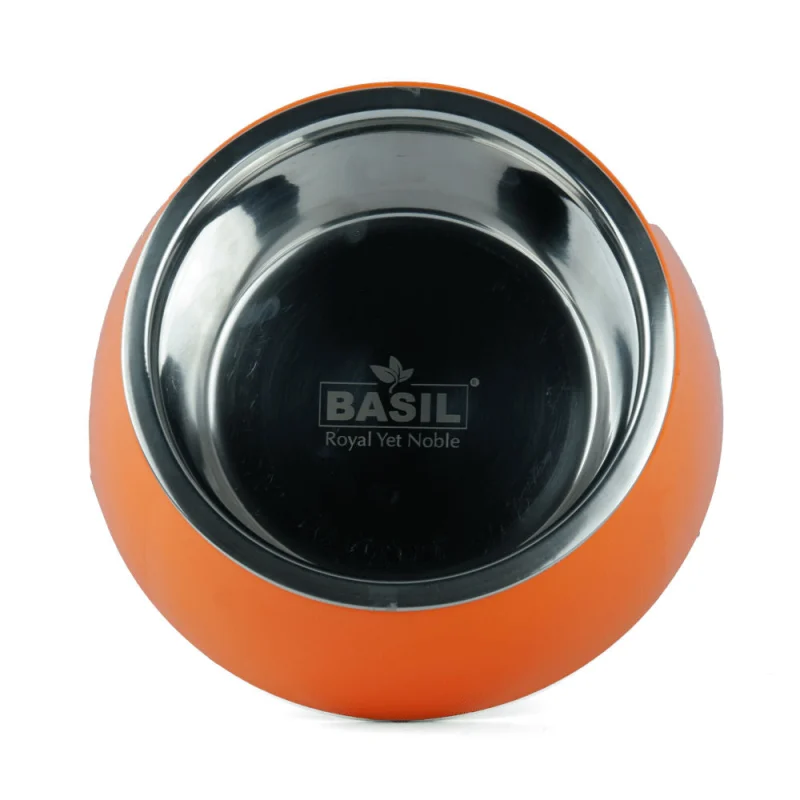 Basil Solid Color Melamine Bowl for Dogs and Cats — back view