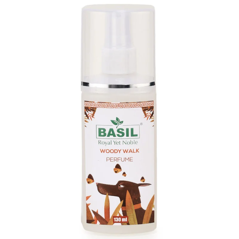 Basil Woody Walk Fresh Perfume Spray for Dogs and Cats — side view
