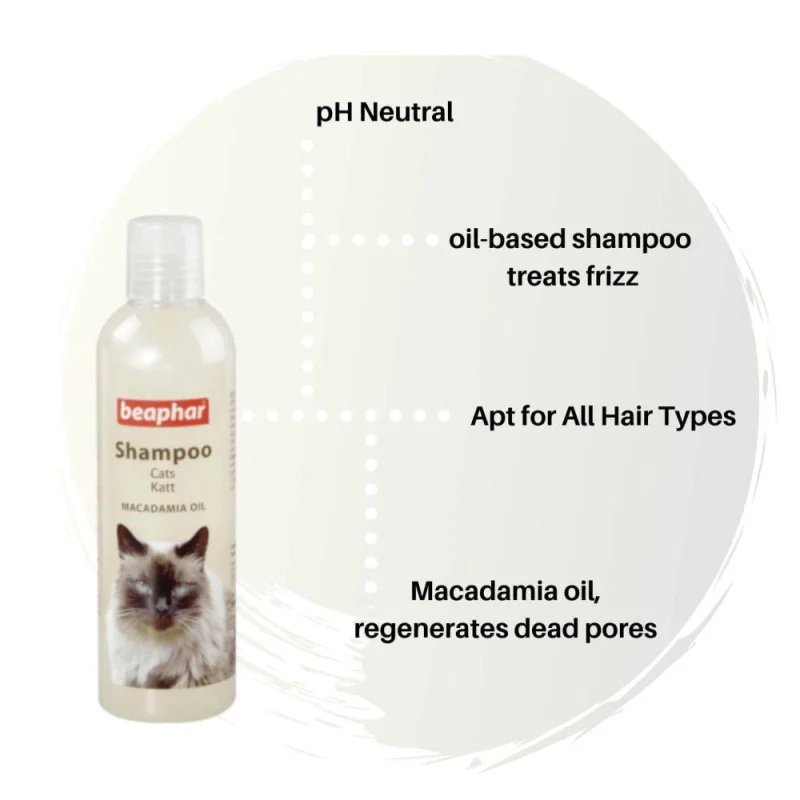 Beaphar Macadamia Oil & Aloe Vera Dryness & Itch Relief Shampoo for Cats — side view