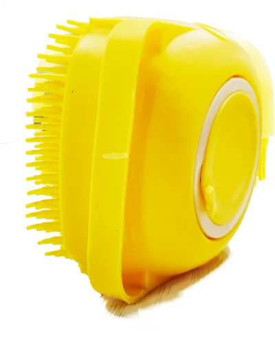 Beaphar Shampoo Bath Silicone Brush For Dogs And Cats Yellow