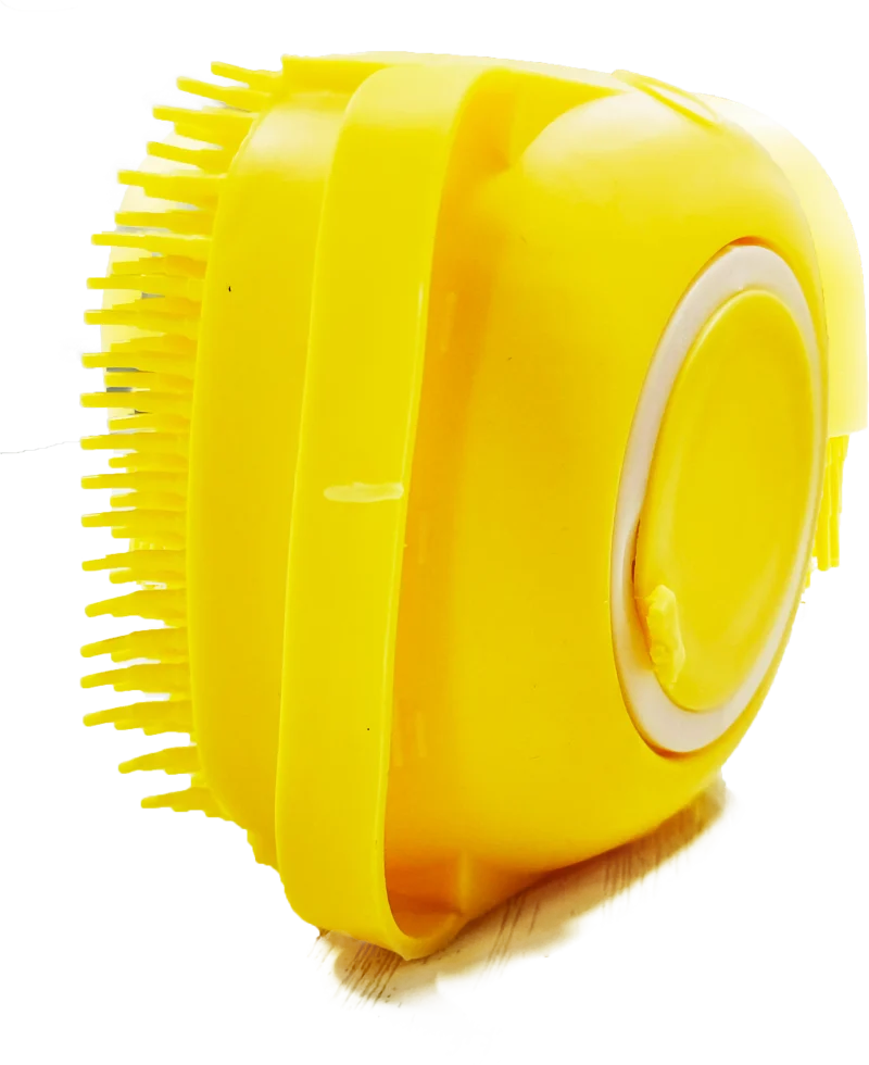 Beaphar Shampoo Bath Silicone Brush For Dogs And Cats Yellow