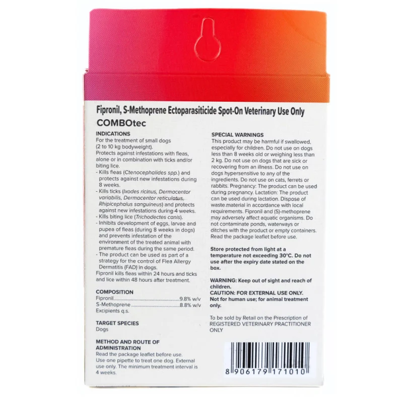 Beaphar Flea & Tick Spot On Combotec for Dogs — side view