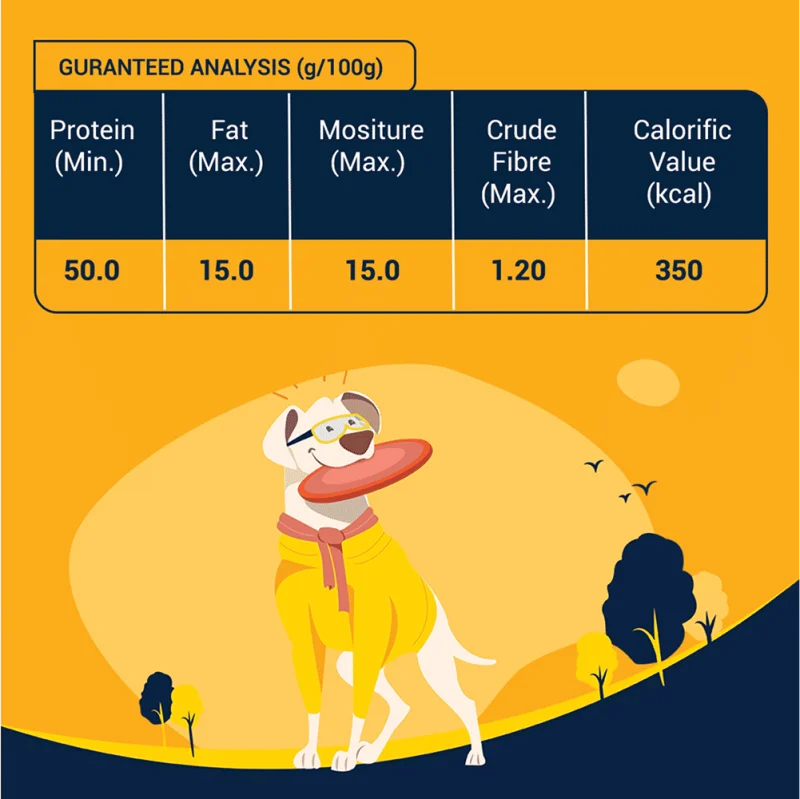 Bowlers Mango Jerky Dog Treats — back view