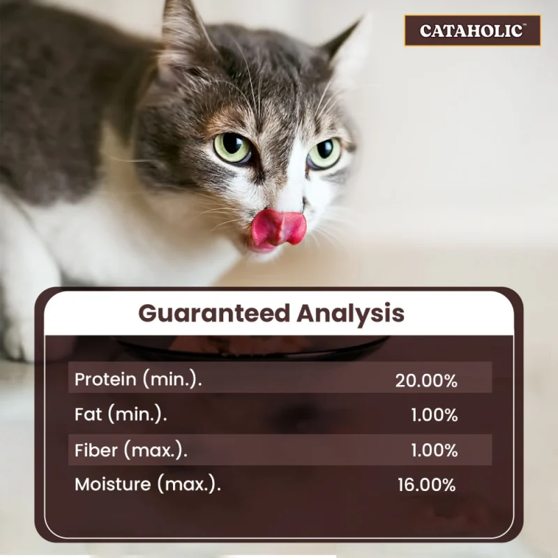Cataholic Chicken and Codfish Cube Cat Treats — in use