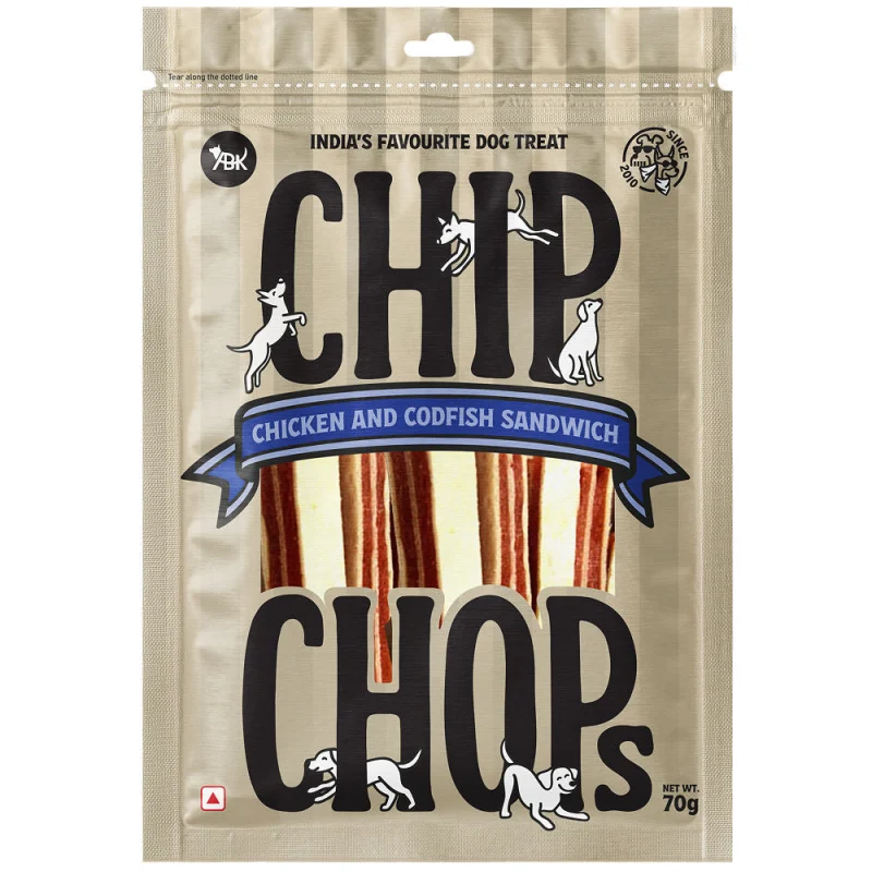 Chip Chops Chicken and Codfish Sandwich Dog Treats
