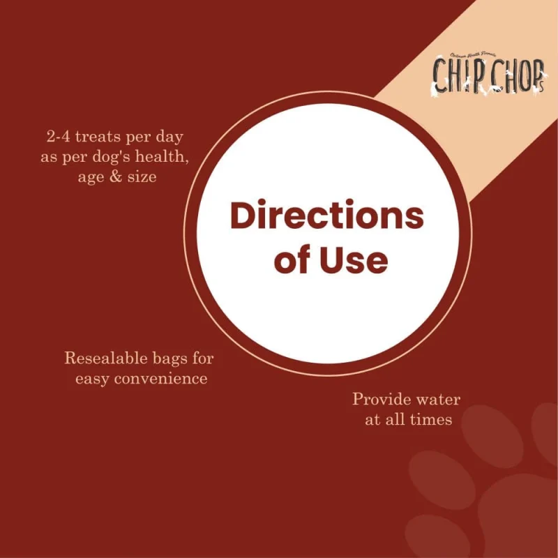 Chip Chops Barbeque Hearts Dog Treats — back view