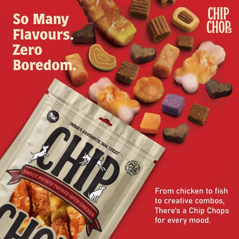 Chip Chops Sweet Potato Chicken Dog Treats — side view