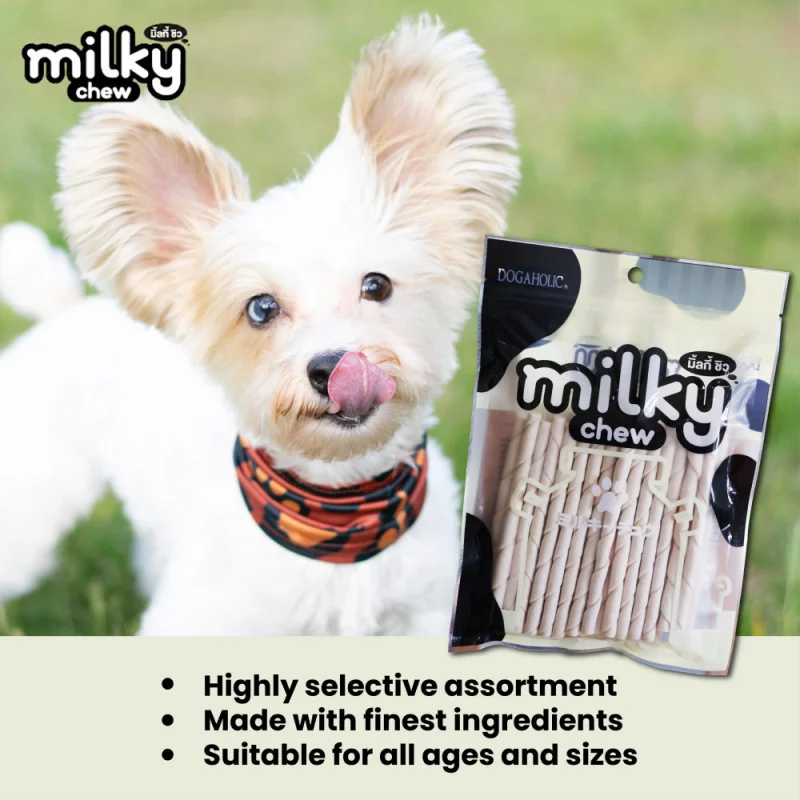 Dogaholic Milky Chew Stick Style Dog Treats — back view