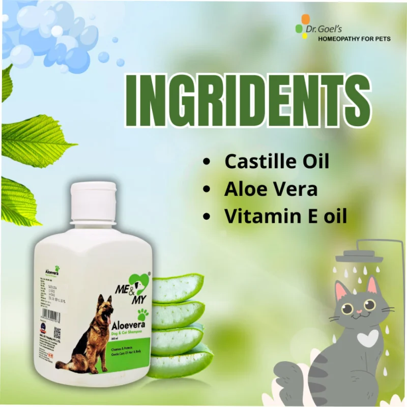 Dr Goel's Me & My Aloevera Shampoo for Dogs and Cats — detail shot