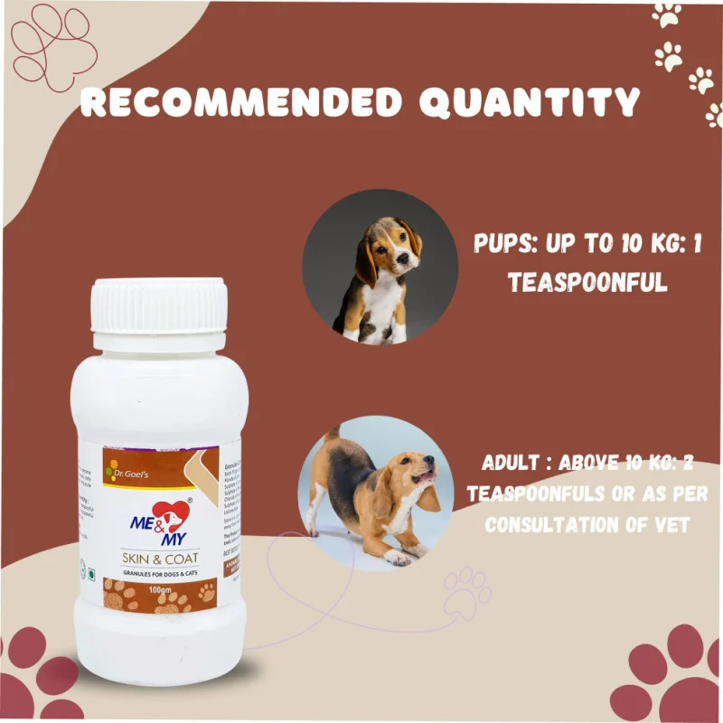 Dr Goel's Me & My Skin & Coat Supplements for Dogs and Cats — back view