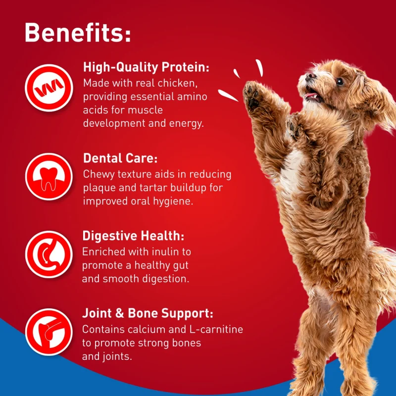 Drools Blueberry Flavour Chicken Sticks Treat for Dogs — detail shot