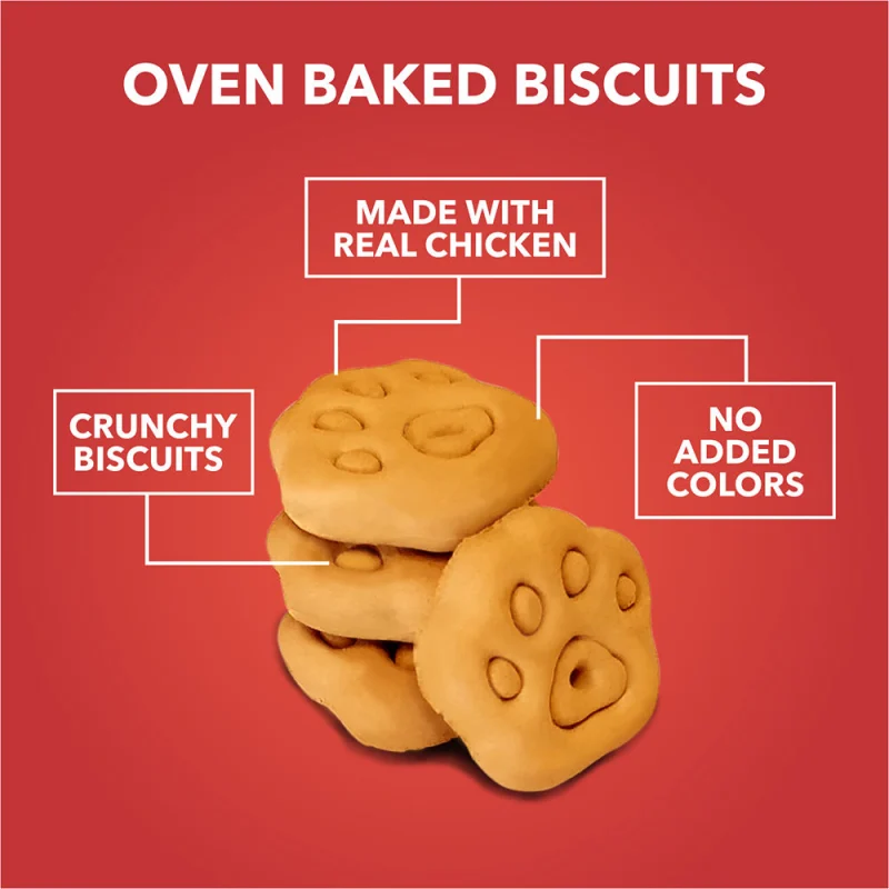 Drools Chicken and Egg Biscuit Dog Treats — in use