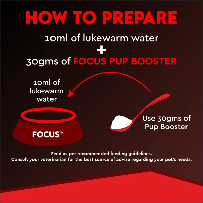 Drools Focus Pup Booster Puppy Weaning Diet for All Breeds — detail shot
