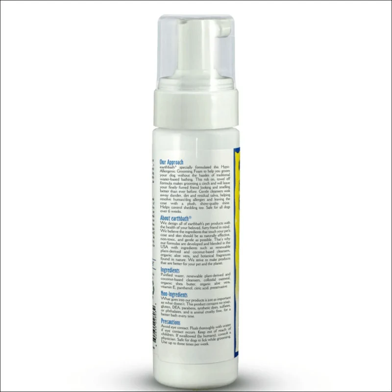 EarthBath Hypo Allergenic Fragrance Free Foam for Dogs — detail shot